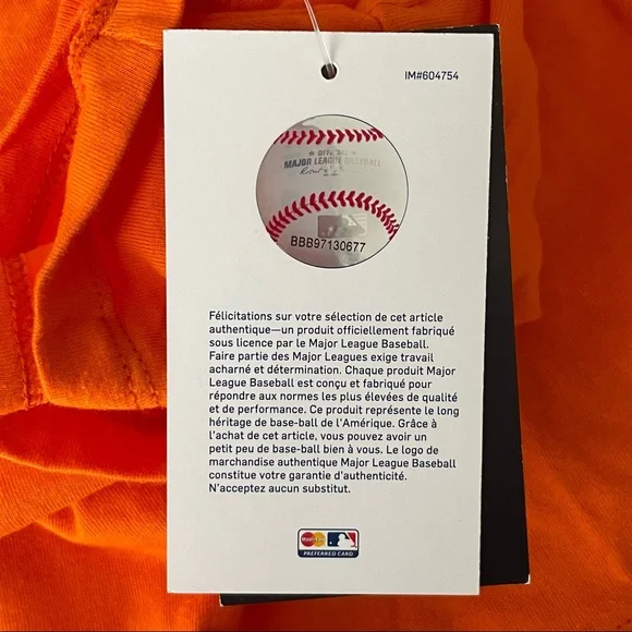 NIKE MLB DETROIT TIGERS BASEBALL ATHLETIC T-SHIRT ORANGE BLUE MEDIUM - Picture 6 of 7